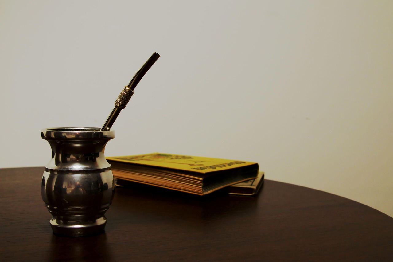 A gourd of mate and a book; Image by: Henryk Niestrój (henrykniestroj.pl) from Pixabay