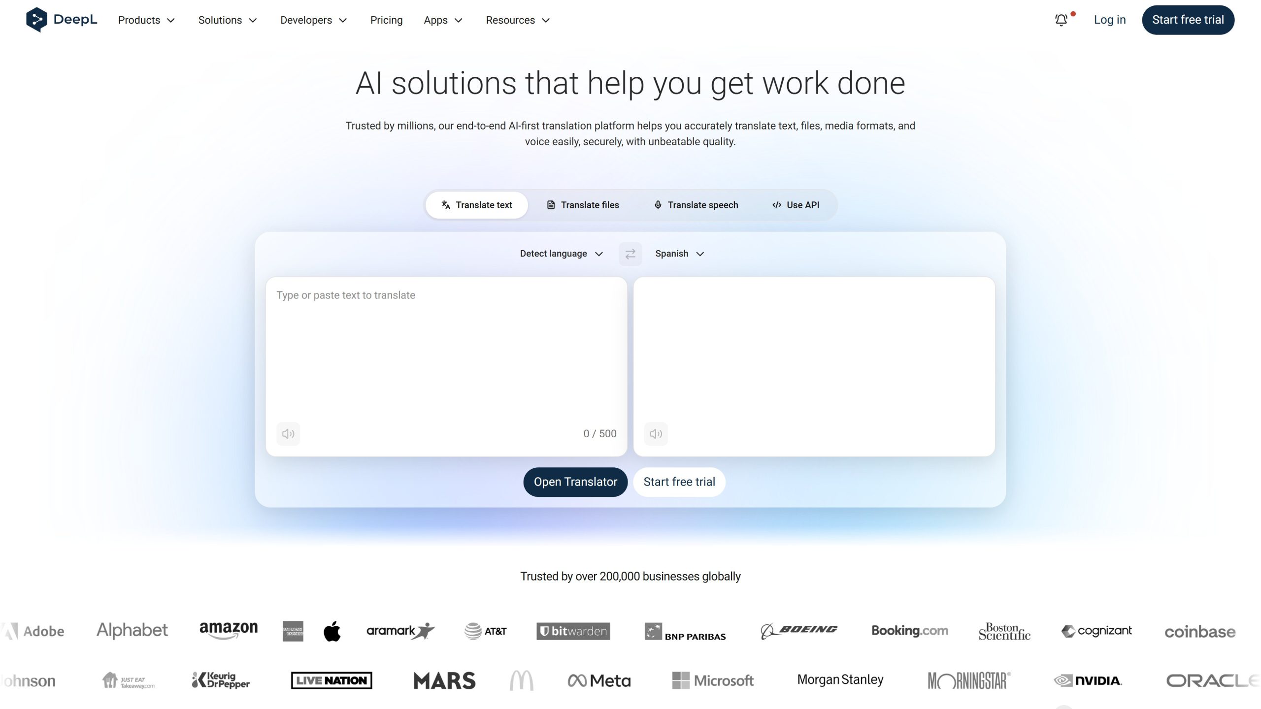 DeepL translator official site