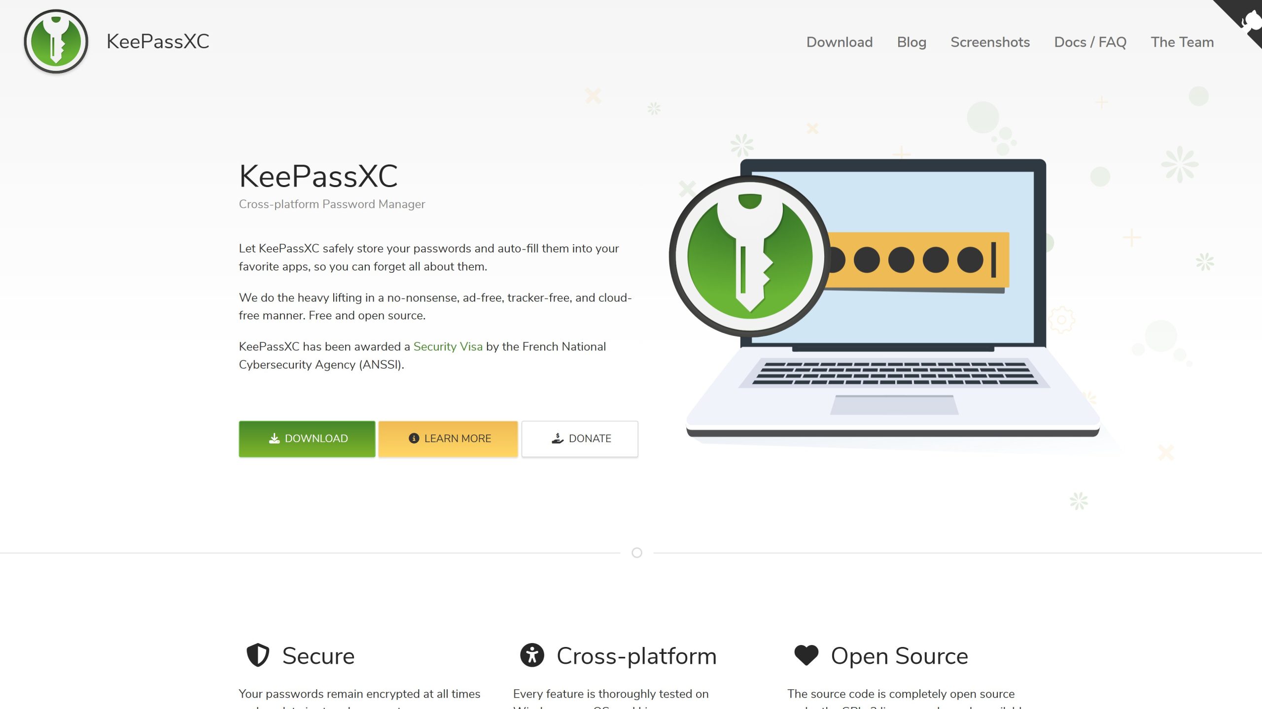 KeePassXC homepage