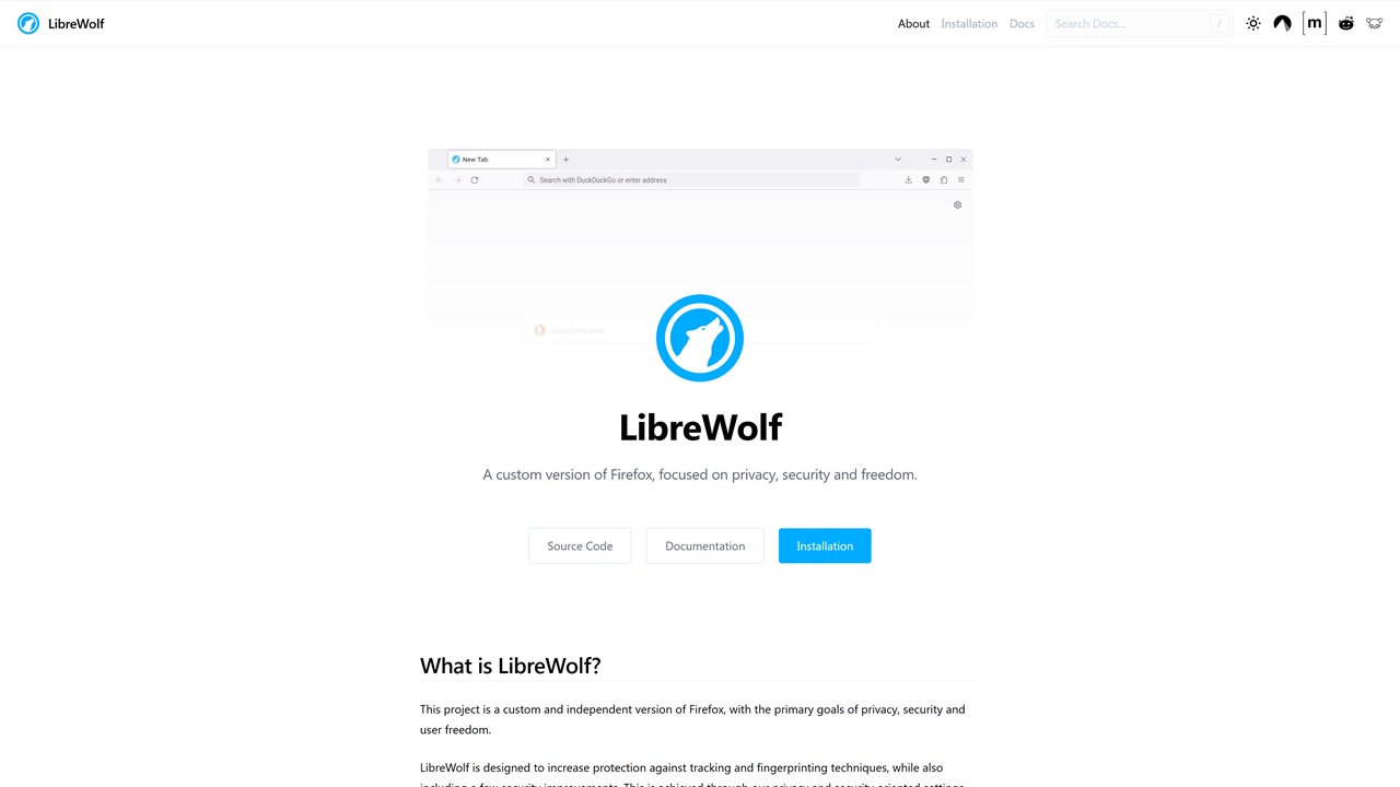 LibreWolf Official Page
