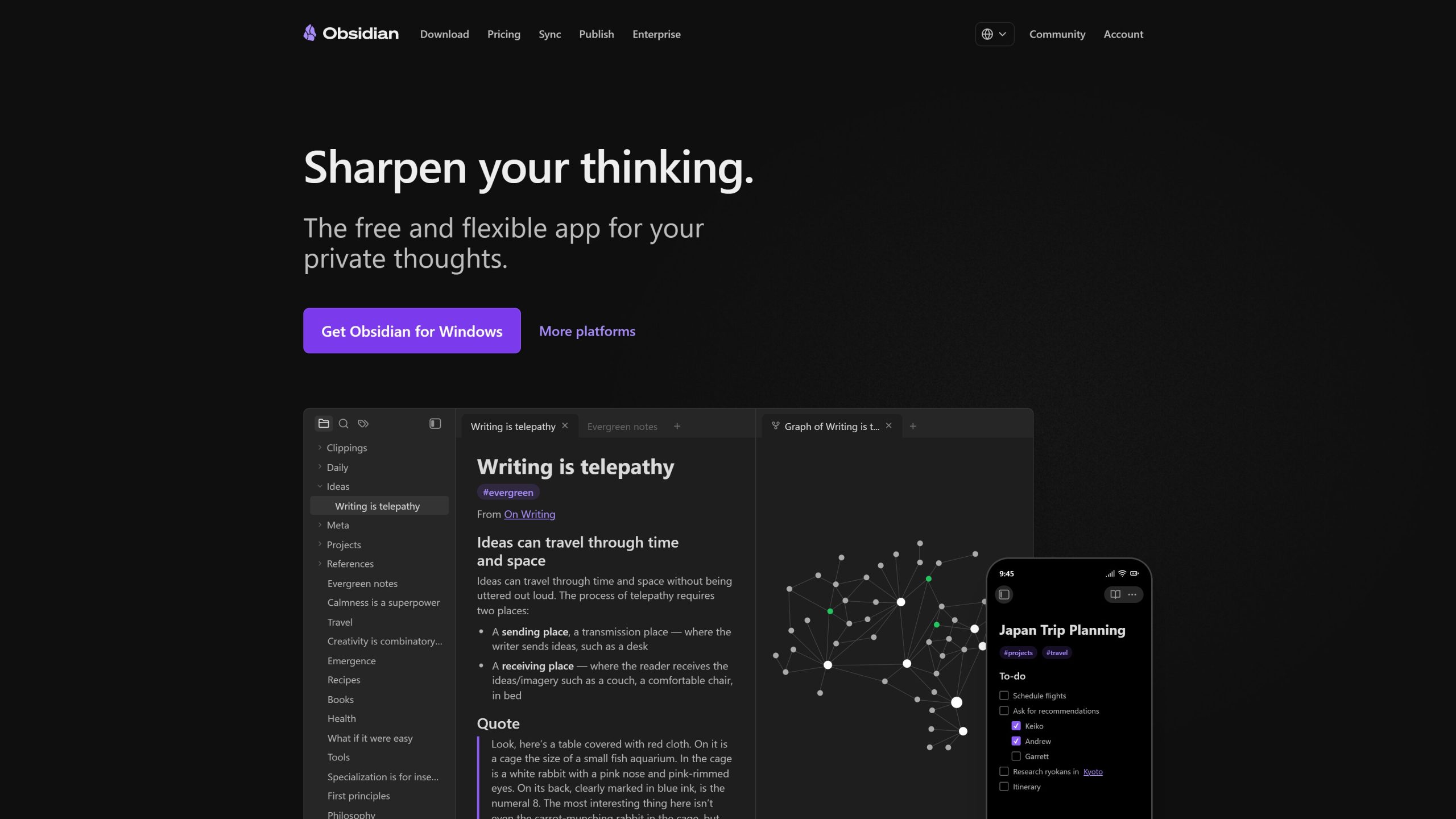 Obsidian Homepage
