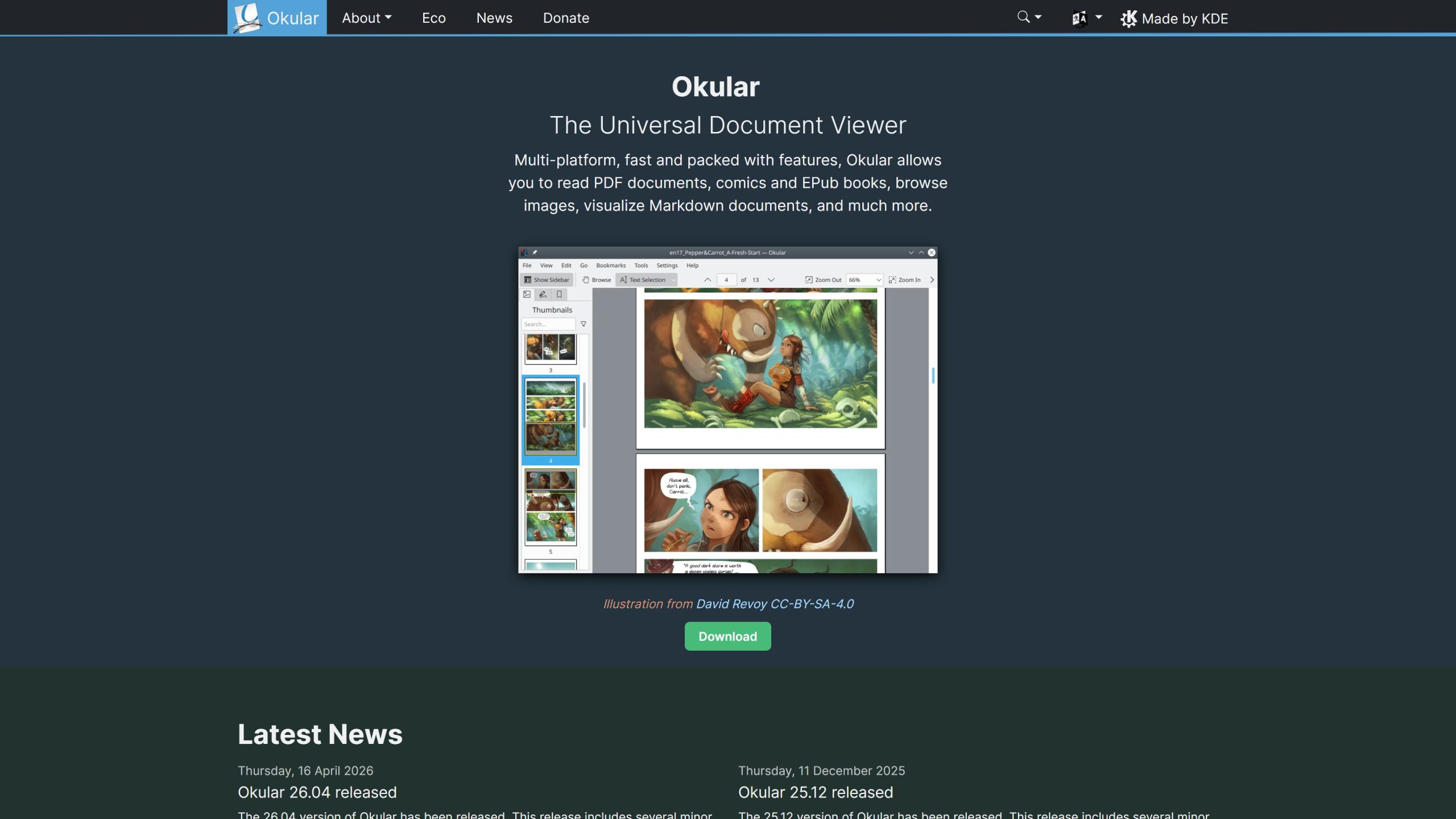 Okular's homepage